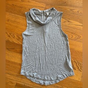 Halogen Sleeveless Gray Cowl Neck Top